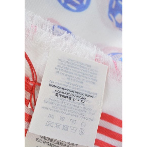 Alexander McQueen Pastel Modal BIKER SKULL Scarf - Picture 8 of 9